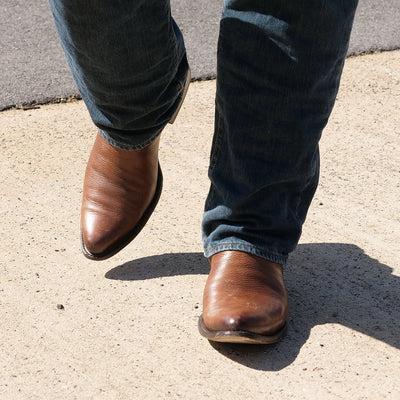 round toe deerskin boots