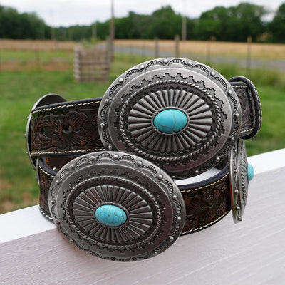 turquoise concho belt for women