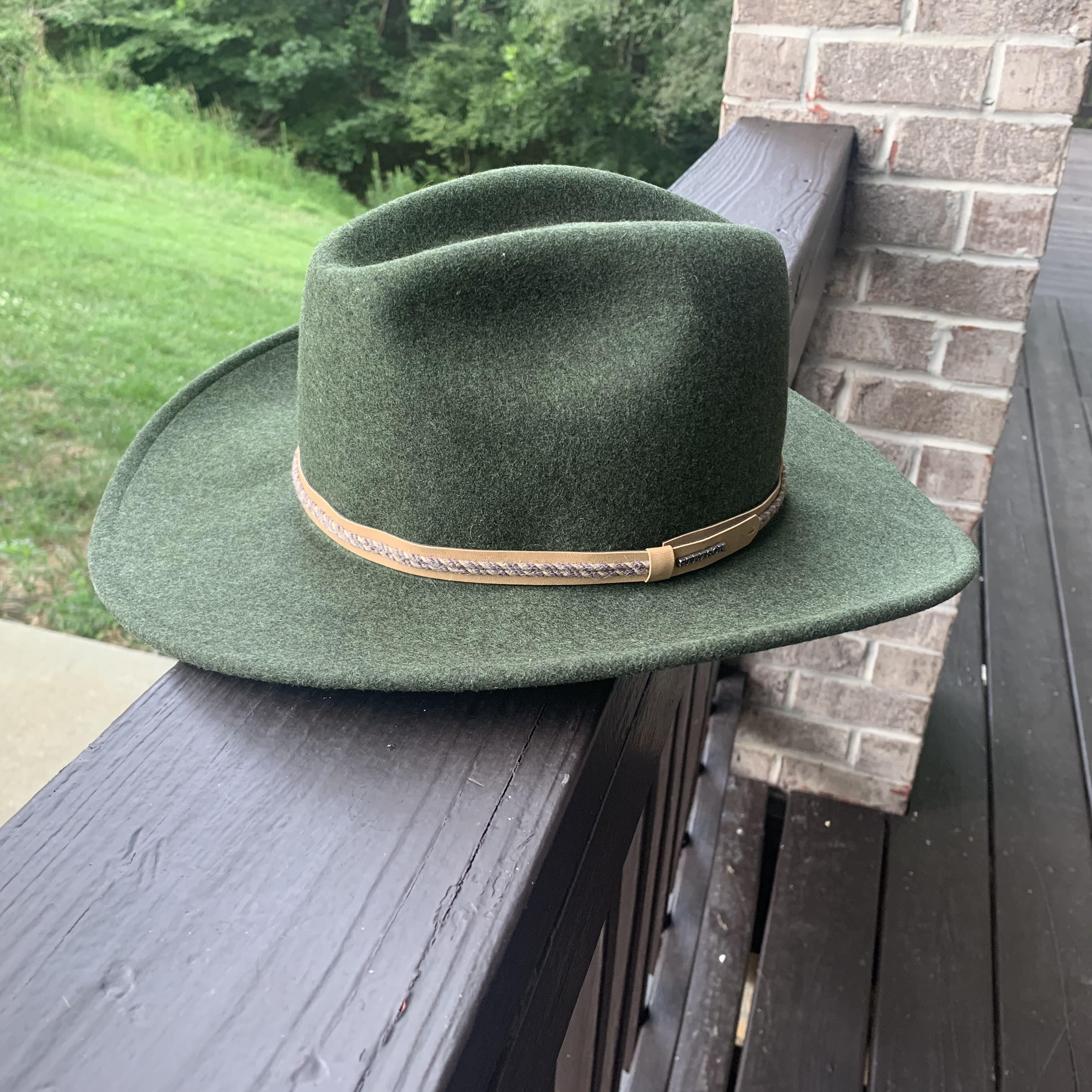 wool outdoor hat green